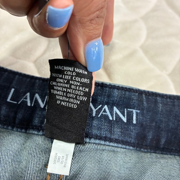 NWT Lane Bryant Womens Girlfriend Short Denim Skirt Blue Size 14 Raw Hem‎ - Picture 6 of 10